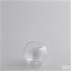 EDG Enzo De Gasperi Portacandela a Sfera H 8,5 Cm D 9 Cm Vetro Natural Trasparente