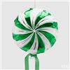 EDG Enzo De Gasperi Decorazione Natale Candy Girella Vetro D 17 Cm White Green