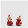 EDG Enzo De Gasperi Decorazione Natale Uomoneve Lui o Lei H 8,5 Cm Red Gold 1 Pz