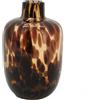 Vimin Box Vaso Bottiglione Maculato Vetro D 4 - 12 Cm H 18,5 Cm Marrone