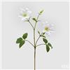 EDG Enzo De Gasperi Ramo Clematis Artificiale con Fiori, Bocciolo e Foglie H 74 Cm White
