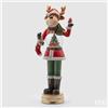 EDG Enzo De Gasperi Sferacqua Renna Natale con Led H 50 Cm D 13 Cm Green Red