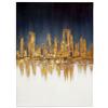 Tognana Quadro 90 x 3,5 x 120 Cm Home Decor Brush Blu Gold