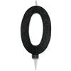 Big Party Candelina Numero 0 Max Cera Sweety Nero Glitter