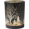 ARPIMEX Portacandela di Natale Decoro Alberello D10 Cm H 12,5 Cm Gold Black