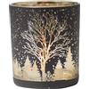 ARPIMEX Portacandela di Natale Decoro Alberello D 7 Cm H 8 Cm Gold Black