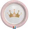 Big Party Piatti D 18 Cm Princess Crown Rosa Oro 8 Pz