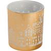 ARPIMEX Portacandela di Natale Decoro Paesaggio D 7 Cm H 8 Cm Gold