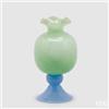 EDG Enzo De Gasperi Vaso Tulipano con Piede H 36 Cm D 20 Cm Light Green