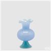 EDG Enzo De Gasperi Vaso Tulipano con Piede H 25 Cm D 17,5 Cm Turquoise