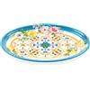 GUZZINI Vassoio Ovale Piccolo Flower & Lemon Melamina Table Decor