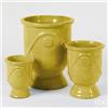 EDG Enzo De Gasperi Set 3 Pz Vaso Glaze Coppa H 58 Cm H 41 Cm H 30 Cm Yellow Waterproof