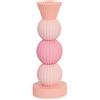 Tono Su Tono Portacandela Sfere Rosa Pesca H 230 Mm