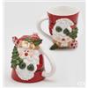 EDG Enzo De Gasperi Tazza Babbo Natale con Pino H 12 Cm D 10 Cm 1 Pz