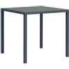 Vermobil Tavolo Quadris Metallo Quadrato 80 x 80 Cm H 75 Cm Grigio