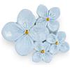 Cupido&Co. Magnete Azzurro con Fiori e Glitter 50 Mm 12 Pz