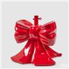 EDG Enzo De Gasperi Base per Albero Natale Pino Fiocco H 45 Cm L 43 Cm L 43 Cm Rosso