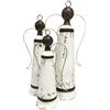 Vimin Box Angeli Natale a Campana S/3 Metallo Bianco e Nero
