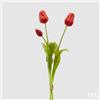 EDG Enzo De Gasperi Tulipano Gommato Olis 3 Rami H 48 Cm Rosso 1 Cf