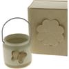 ETM Lanterna Portacandela D 7 Cm H 7 Cm Porcellana con Farfalla Scatola Regalo