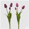 EDG Enzo De Gasperi Tulipano Gommato Olis 3 Rami H 48 Cm Lilla o Malva 1 Cf