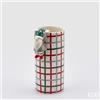 EDG Enzo De Gasperi Vaso Babbo Natale Cil. H 20 Cm D 9 Cm Verde Rosso