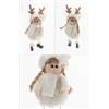 ARPIMEX Bambolina Natale in Stoffa 14 Cm Bianco