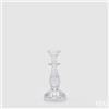 EDG Enzo De Gasperi Portacandela Crystal Sinuoso H 22 Cm D 10 Cm Natural Trasparente