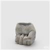 EDG Enzo De Gasperi Vaso Cemento Pugno H 13 Cm L 14 Cm L 14 Cm Grey Waterproof