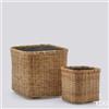 EDG Enzo De Gasperi Cesto Bamboo+Resin Mekong 2pz H30+20 Natural