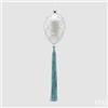 EDG Enzo De Gasperi Decoro Uovo Vetro con Perle H 11 Cm D 8 Cm Azure