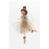 ARPIMEX Ballerina Natale Stoffa 17 Cm con Oro Bianco