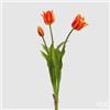 EDG Enzo De Gasperi Tulipano Gommato Olis 3 Rami H 48 Cm Arancione 1 Cf