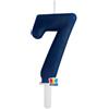 Big Party Candelina Tiny Plump Numero 7 Cera 7 Cm Blu Navy