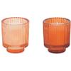 Tono Su Tono Vasetto con Candela H 85 Mm D 78 Mm Arancione Ambra 1 Pz