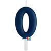 Big Party Candelina Tiny Plump Numero 0 Cera 7 Cm Blu Navy