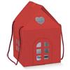 Scotton Casetta Natale con Cordino 200 x 200 x 180 Mm Lino Rosso