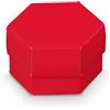 Scotton Scatola Esagono 60 x 40 Mm con Divisore Lino Rosso 10 Pz