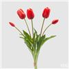 EDG Enzo De Gasperi Bouquet 5 Tulipani con Foglie H 48 Cm Red