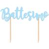 Big Party Cake Topper Italic Battesimo 20 Cm Celeste