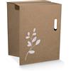 Scotton Sgabello Pieghevole 340 x 285 x 440 Mm con Foglie Cartone Avana