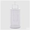 EDG Enzo De Gasperi Lanterna Tessuto Cilindro Con Manico H.33 D.20 C4 White