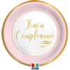 Big Party Piatti Carta Buon Compleanno Chic D 18 Cm Cf 8 Pz Rosa