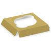 Scotton Fondo Rialzato Pelle 90 x 90 Mm con Foro Oro Bianco 10 Pz