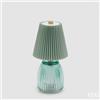 EDG Enzo De Gasperi Lampada da Tavolo Plisse con Led H 22 Cm D 11,5 Cm IP 20 Acqua Scatola Regalo