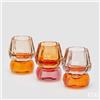 EDG Enzo De Gasperi Portacandela Amleto H 11 Cm D 8,5 Cm 3 Ass. Yellow Red 1 Pz