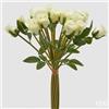 EDG Enzo De Gasperi Mazzo Rosa con Foglie H 40 Cm Bouquet 18 Fiori Light Green