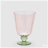 EDG Enzo De Gasperi Vaso Righe Coppa con Piede H 21 Cm D 15 Cm Green Pink