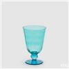 EDG Enzo De Gasperi Vaso Righe Coppa con Piede H 15 Cm D 10 Cm Azure