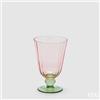 EDG Enzo De Gasperi Vaso Righe Coppa con piede H 15 Cm D 10 Cm Green Pink